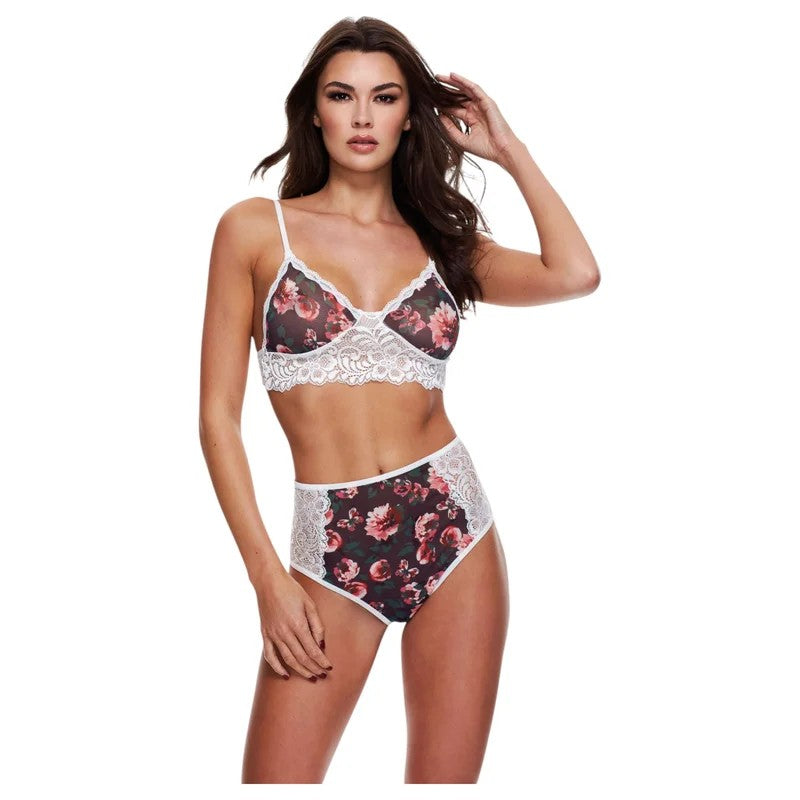 Baci–BlumigerSpitzen-BH-SetmithohemBund–M/L