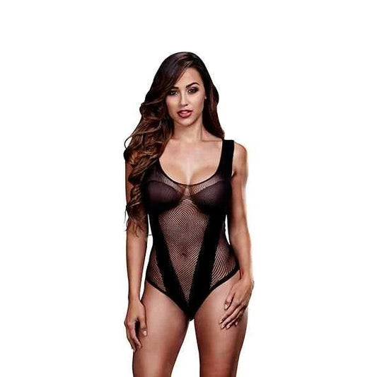 BaciFishnetJacquardVTeddyOneSize