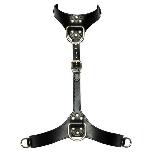 BadKittyBrustharness–VerstellbaresLederoptik-HarnessmitD-Ringen