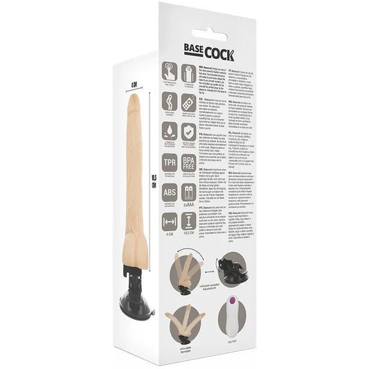 BASECOCK–ARTIKULIERBARERVIBRATORMITFERNBEDIENUNGSCHWARZ18.5CM-O-4CM