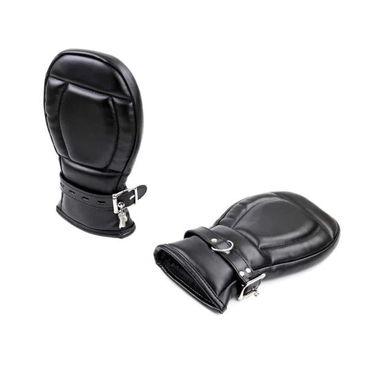BDSMLeatherMittsBlack