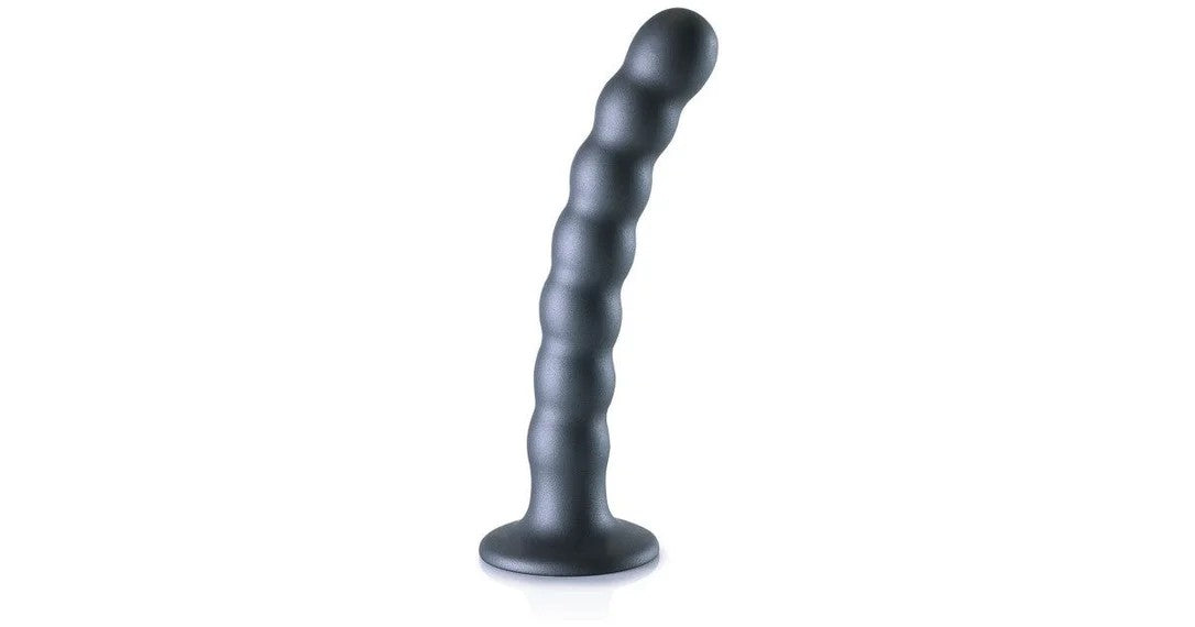 BeadedSiliconeG-spotDildoBlack16,5cm