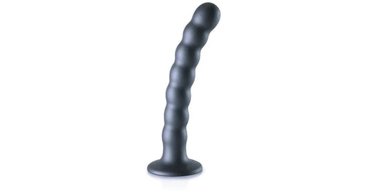 BeadedSiliconeG-spotDildoBlack16,5cm