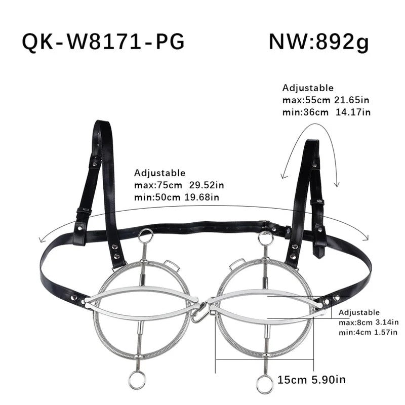 BettieBondageNippelklemmen-SetausMetall–verstellbarerStrap-onfürDamen,BDSM-Spiel