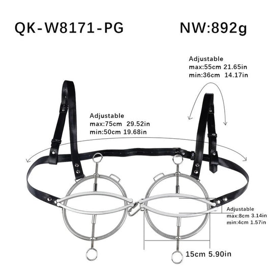 BettieBondageNippelklemmen-SetausMetall–verstellbarerStrap-onfürDamen,BDSM-Spiel