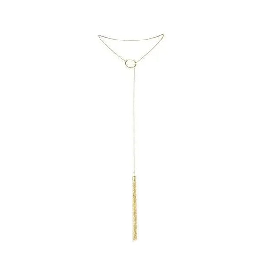 BIJOUX–MAGNIFIQUEMETALLKETTEMITGOLDENENFRANSEN