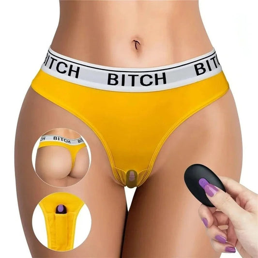 Bitch-VibrationsslipmitkabelloserFernbedienung–wiederaufladbar,10Vibrationsprogramme,GrößeXS/S