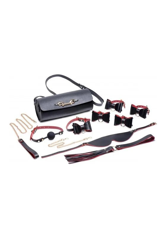 Black&RedBowBondageSet+CarryCase–Black