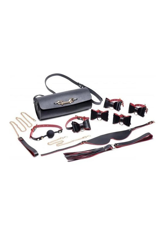 Black&RedBowBondageSet+CarryCase–Black