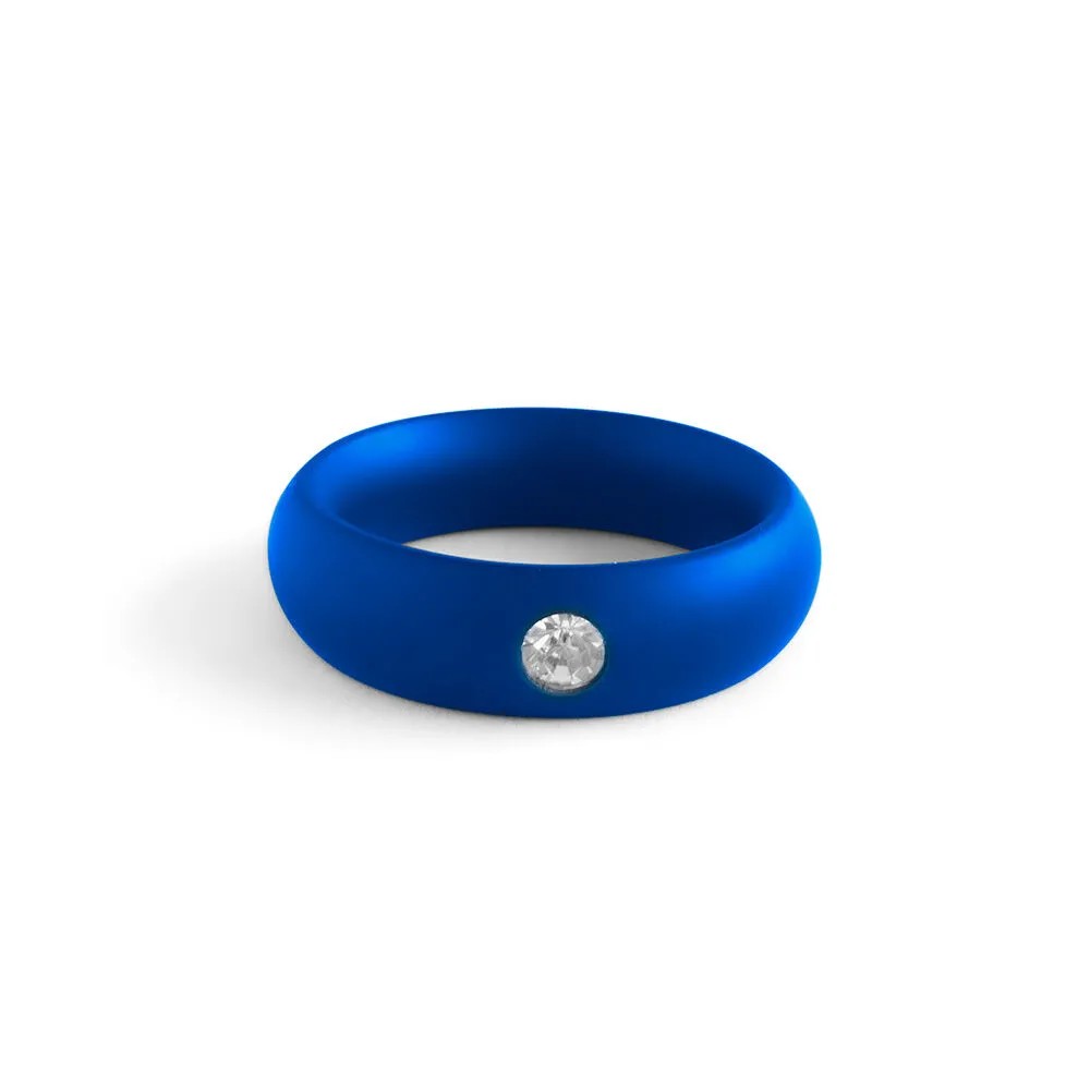 BlackLabelBlueJewelledDonutCockringM=47,5mm