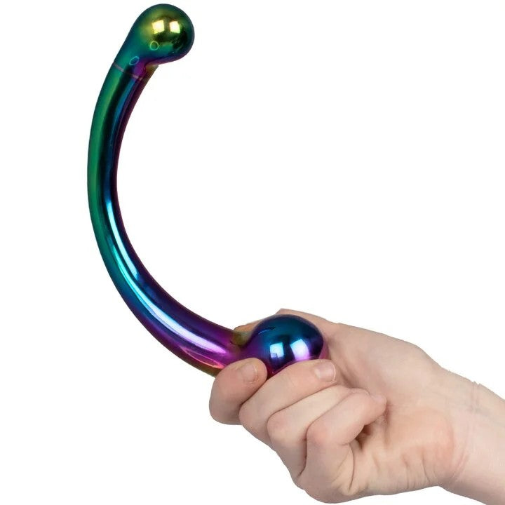 BlackLabelRainbowCurvyDoppeldildoausEdelstahl