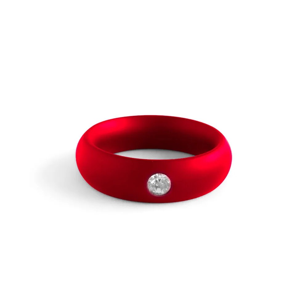 BlackLabelRedJewelledDonutCockringL=52,5mm
