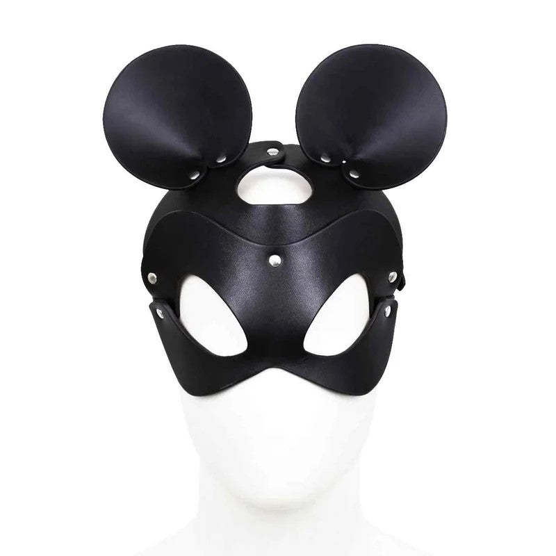 BlackMouseLeatherMask