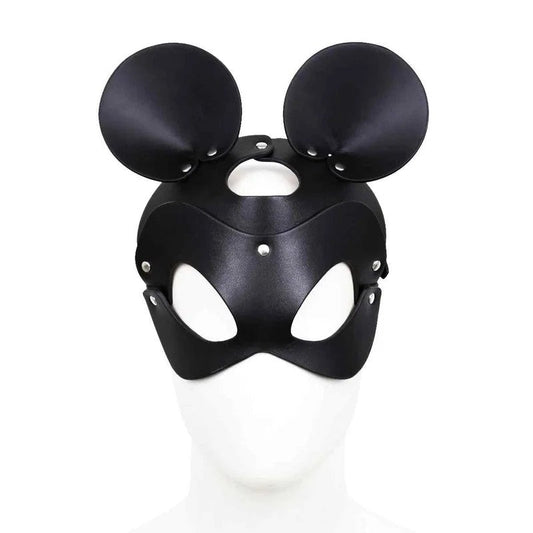 BlackMouseLeatherMask