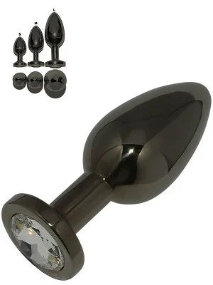 BlackSilkRosebudButtplug–Large