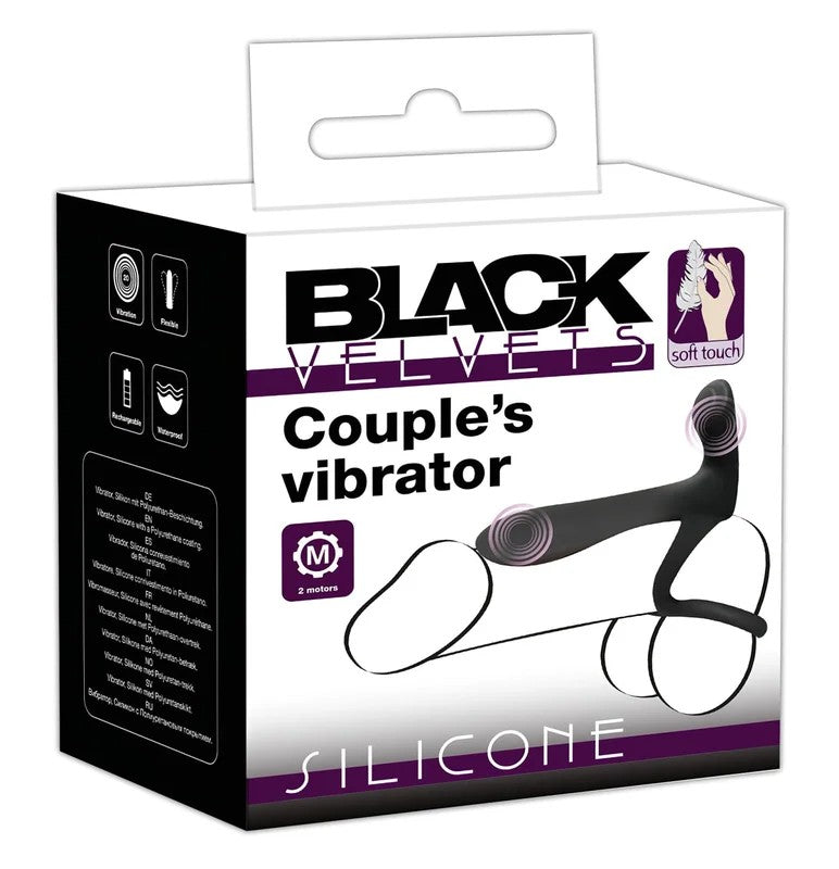 BlackVelvet–Akku,2in1Paarvibrator&Penisring(schwarz)