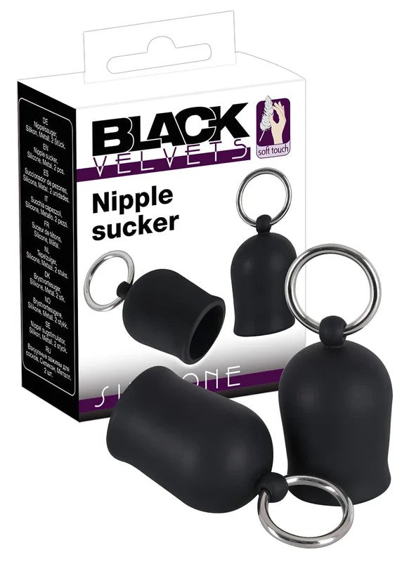 BlackVelvet–MetallringNippel-Sauger(schwarz)