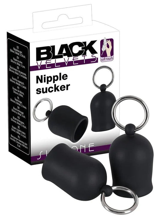 BlackVelvet–MetallringNippel-Sauger(schwarz)