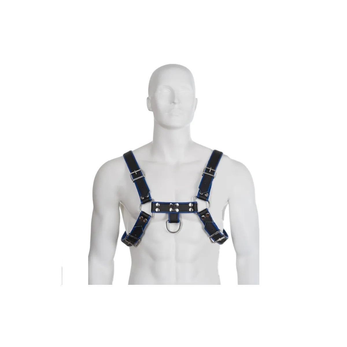 BLAU-SCHWARZKUNSTLEDERGESCHIRRBRUSTBULLDOGVONLEATHERBODY