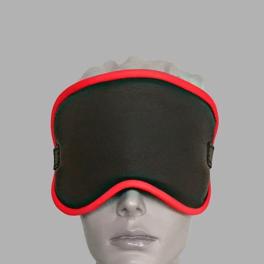 BlindfoldDeluxeLeatherblack-red