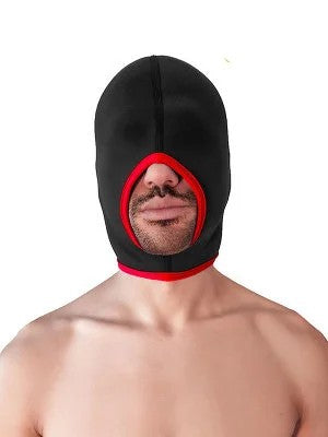 BlindNeopreneFaceFuckerHood–Schwarz/Rot