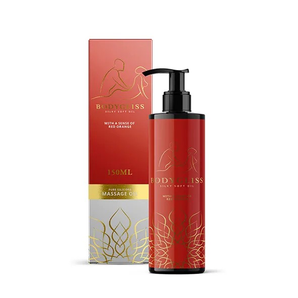 BodyGlissMassageOilandLubricantin1RedOrangeTemptation150ml
