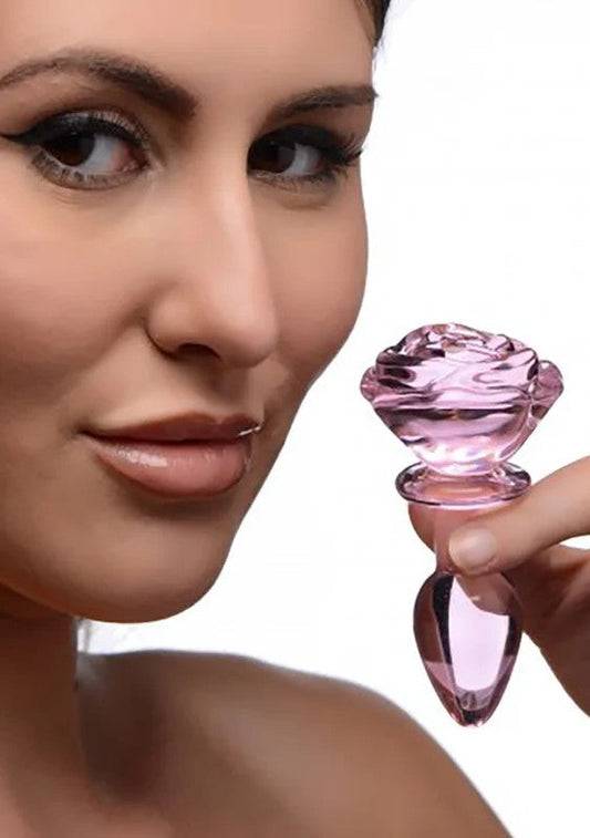 BootySparks–Analplug„PinkRose“ausGlaskleinrosa