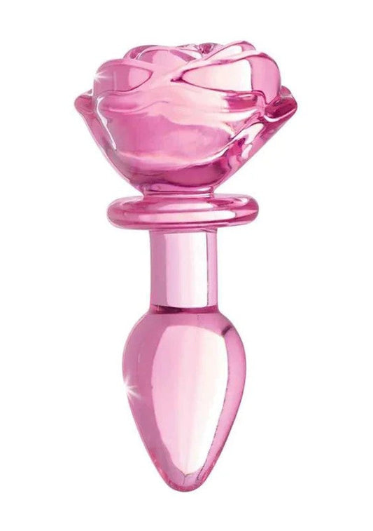 BootySparksGlassSmallAnalPlug–PinkRose2,5cm