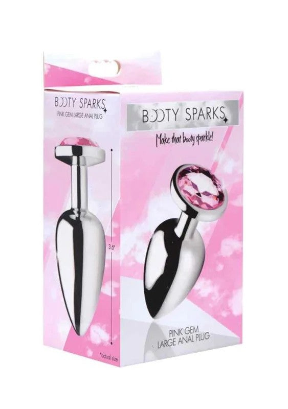BootySparksPinkGemAnalPlugLargePink4,1cm