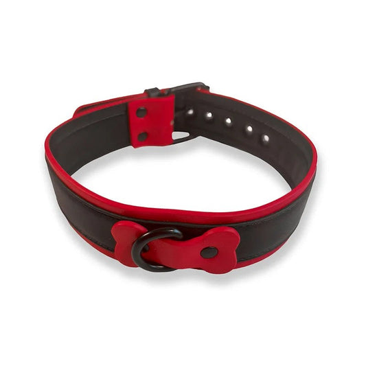BrutusVeganPuppyHalsbandschwarz-rot