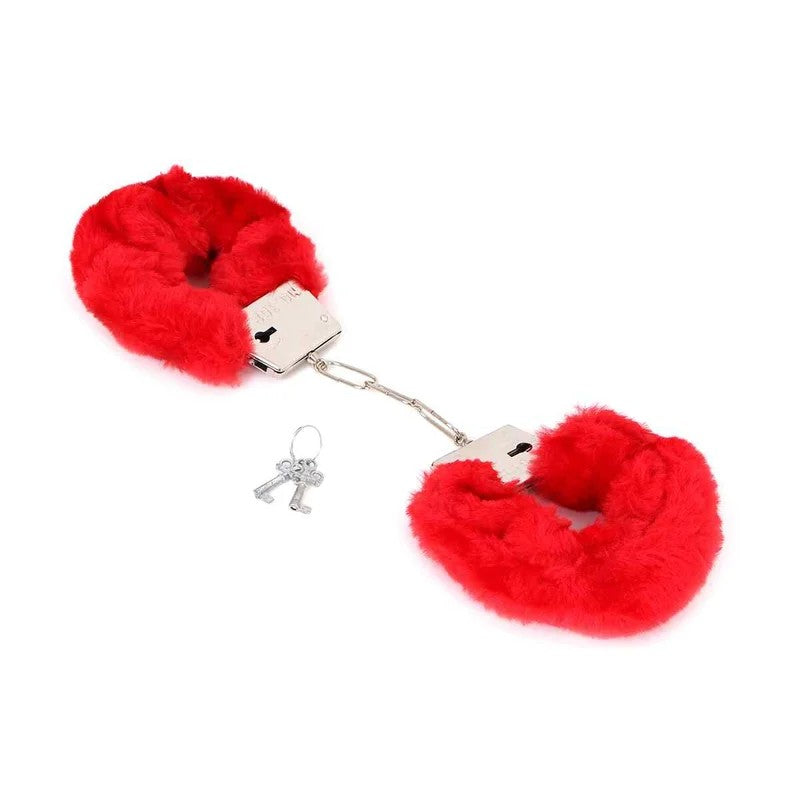 BudgetThin-MetalRedPlushHandcuffs