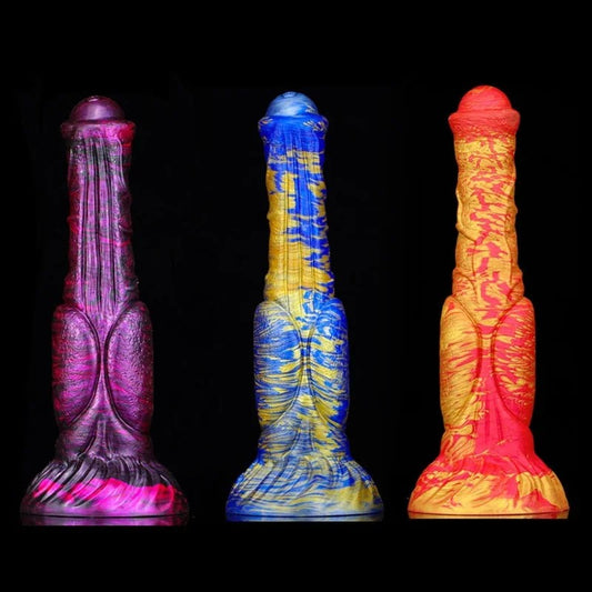 BunterrealistischerMonsterdildo–weicheSilikon-TierdildosalsSexspielzeugfürerotischesWohlbefindenbeiErwachsenen