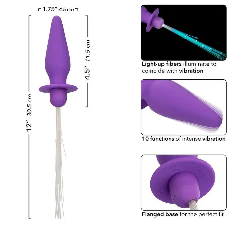 CALEXOTICS–SOUTHERNLIGHTSLIGHTUPLEUCHTENDEANALSTECKER10VIBRATIONENSILIKONLILA