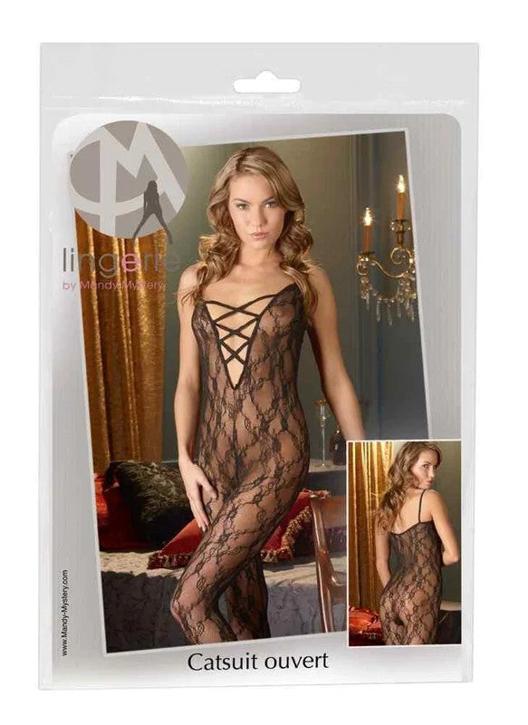 CatsuitschwarzS–3XL