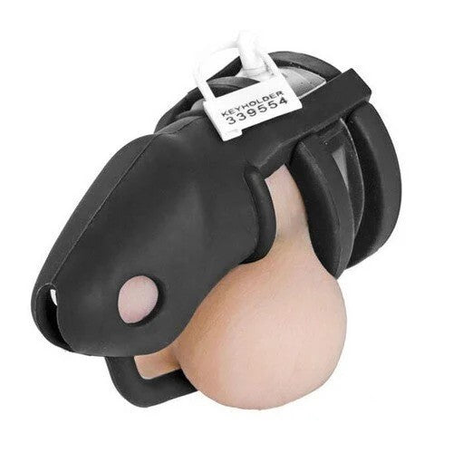 ChastityCageSiliconeBirdlocked–Black
