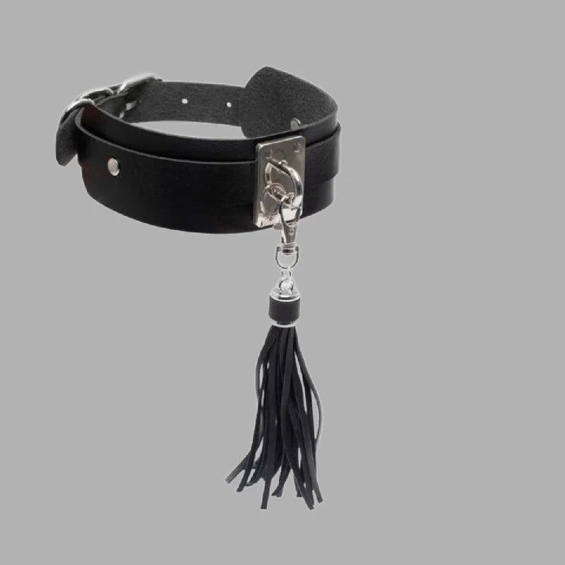 ChokermitkurzemTassleBlack/Silver