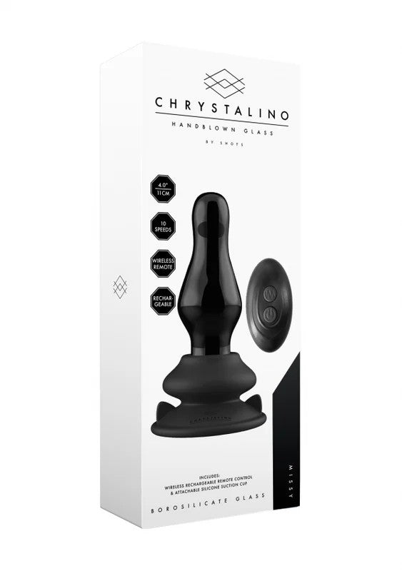Chrystalino–MISSY–GlassVibrator–WithSuctionCup&Remote