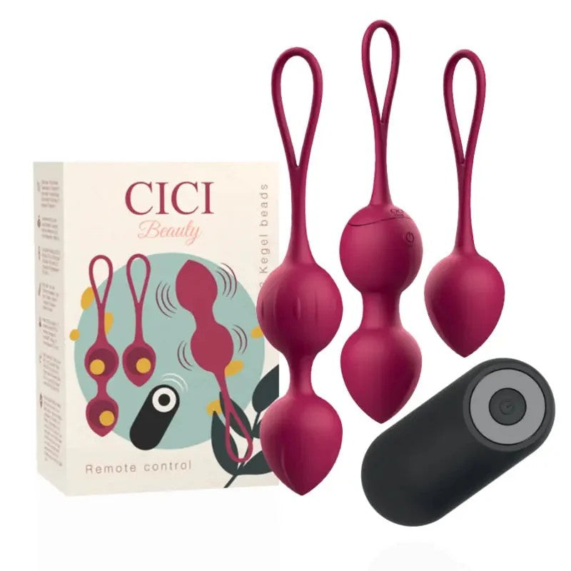 CICIBEAUTY–PREMIUMSILIKON3VIBRIERENDEKEGELPERLENFERNBEDIENUNG