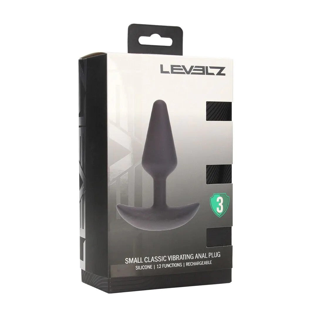 ClassicVibratingSiliconeAnalPlug–S–Black