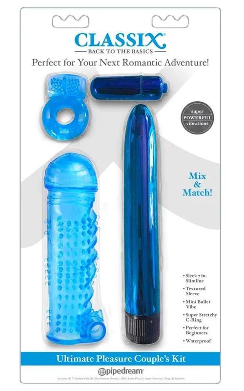 ClassixUltimatePleasureCouple’sKitBlue
