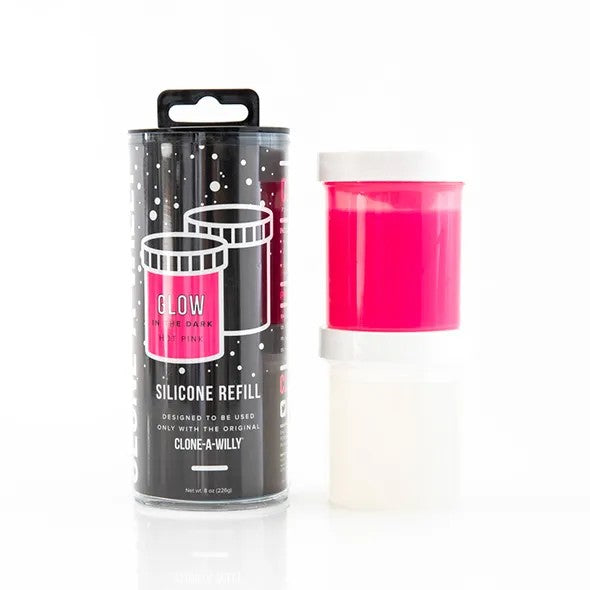 Clone-A-WillyRefillGlowintheDarkHotPink