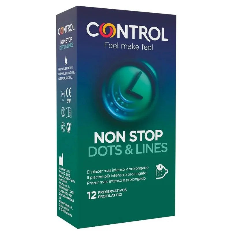 CONTROL–NONSTOPDOTSANDLINESCONDOMS12UNITS