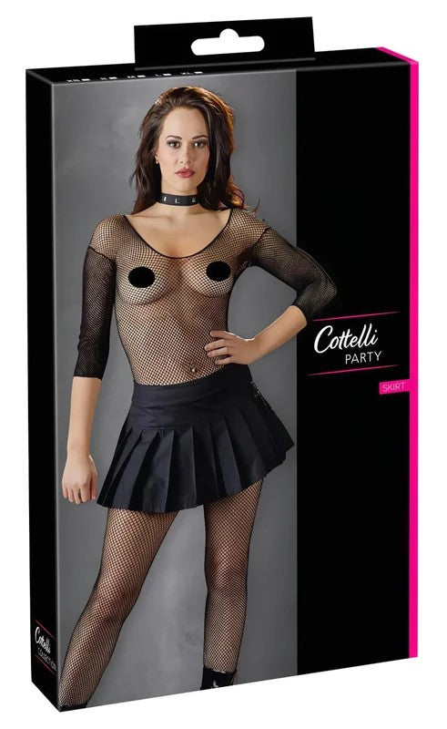 Cottelli–GefalteterMinirock(schwarz)–L