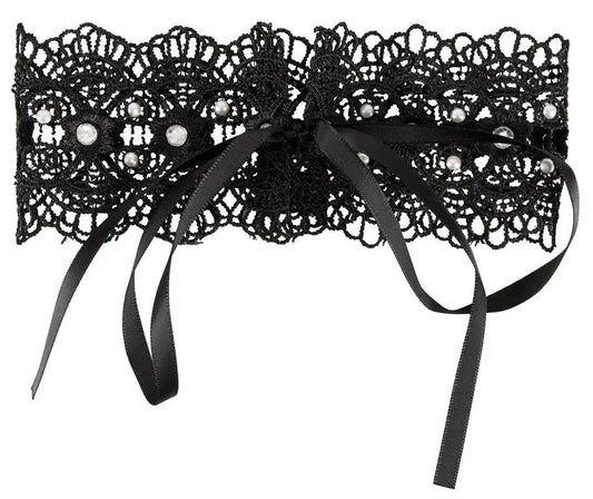 CottelliAccessoires–HalsbandausStickereimitPerlenundStrasssteinen