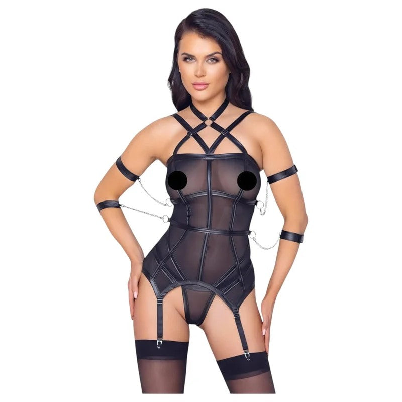 CottelliBondage–OberteilmitFesselundString(schwarz)–XL