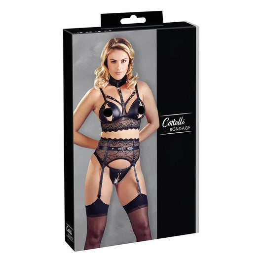 CottelliBondage–Spitzen-SetmitHandschellen(schwarz)–XL
