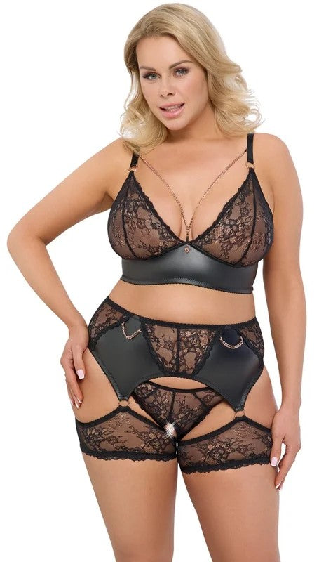 CottelliBONDAGESetmitSoft-BHundSlipouvertinXLbis3XL