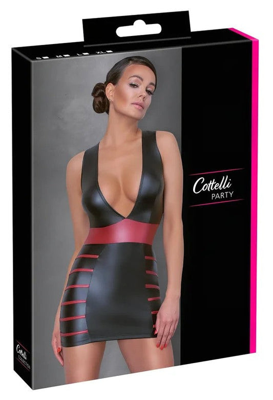 CottelliParty–Gestreiftes,figurbetontesKleid(schwarz-rot)–L