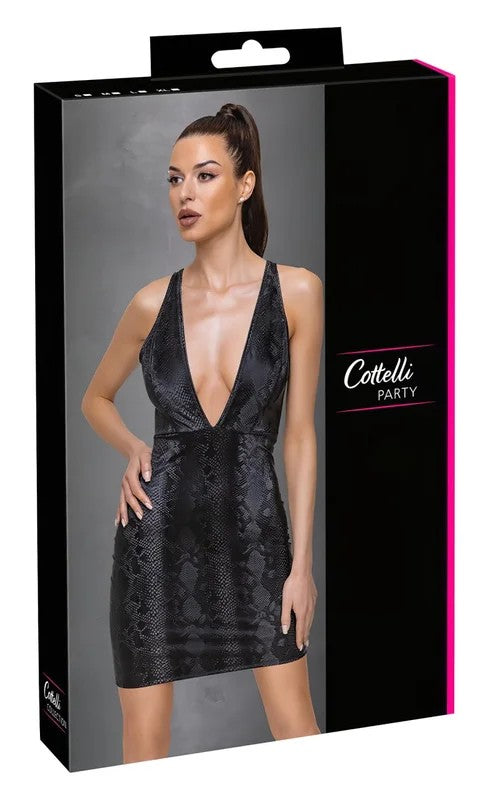 CottelliParty–Schlangenhaut-Kleid(schwarz)–L