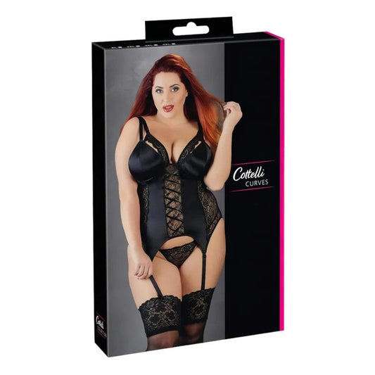 CottelliPlusSize–VielseitigesStrapsoberteil(Schwarz)–3XL